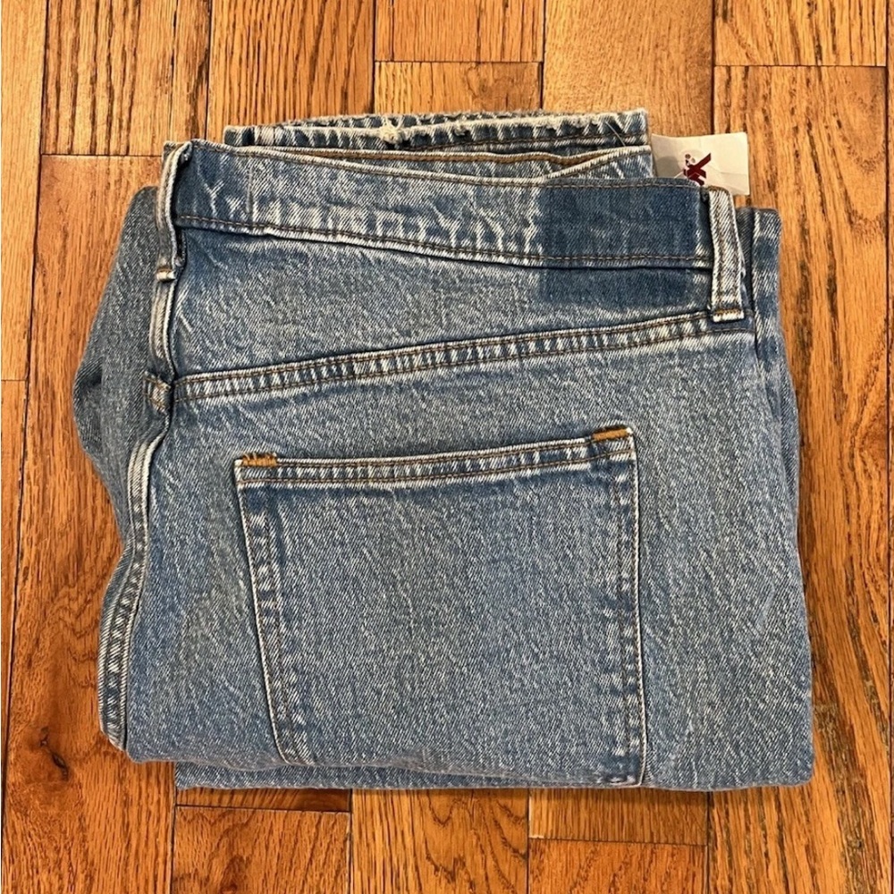 Abercrombie & Fitch The 90s Straight Jeans Ultra High Rise Blue Denim 35 20R New - Picture 2 of 12